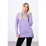 Kesi Sweater with stand-up collar purple