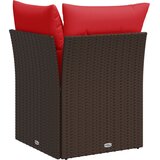  Vrtna sofa kutna s jastucima smeđa poli ratan | shoptok.hr