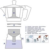 Kela KAFETIJERA ITALIA, 450ml ALUMINIJ MAT SREBRNA | shoptok.hr