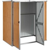  Vrtno spremište smeđe 161 x 89 x 161 cm od pocinčanog čelika | shoptok.hr