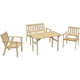Gardenson Vrtni Set Sylt, 4-Delno, Masivno Cene