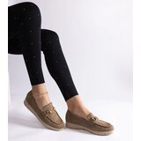 Gemre Green women's eco-suede loafers Sandoval | Shoptok.si