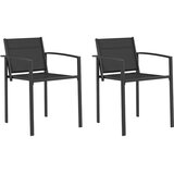 Vrtne stolice 2 pcs Crna i antracit 53 5 x 59 x 77 cm | shoptok.hr