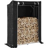 vidaXL stojalo za drva z dežnim pokrovom 150x60x200 cm pocinkano jeklo | Shoptok.si