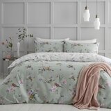 Catherine Lansfield Svetlo zelena podaljšana posteljnina za zakonsko posteljo 230x220 cm Songbird – | Shoptok.si