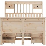 vidaXL Krevet s regalom za knjige bez madraca 135x190 cm od borovine | shoptok.hr