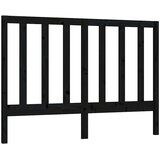  Uzglavlje za krevet crno 126 x 4 x 100 cm od masivne borovine | shoptok.hr