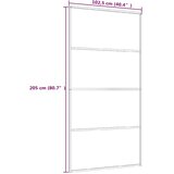  Klizna vrata od stakla ESG i aluminija 102,5 x 205 cm bijela | shoptok.hr