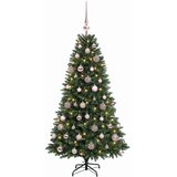  Umjetno božićno drvce s kuglicama 150 cm 150 LED lampica - 150 cm s LED-ima i ružičastim lopticama | shoptok.hr