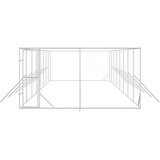 Vanjski kavez za pse srebrni 4 x 16 x 2 m od pocinčanog čelika | shoptok.hr
