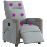 Maison Chic Električni masažni naslanjač - Relax naslanjač svetlo sivo blago, (22134295) | Shoptok.si