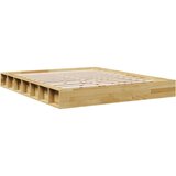 vidaXL Okvir kreveta bez madraca 135x190 cm puno drvo hrast | shoptok.hr