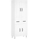  Visoka komoda bijela 69,5x34x180 cm konstruirano drvo | shoptok.hr