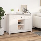 vidaXL Komoda bela 100x35x74,5 cm trdna borovina Cene