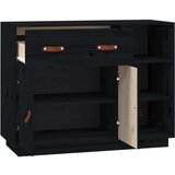  Komoda crna 98 5x40x75 cm od masivne borovine | shoptok.hr