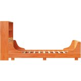 Knjižna postelja brez vzmetnice vošč. rjava 75x190 cm trden les | Shoptok.si