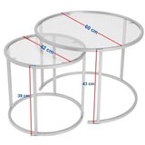 Hanah home Set stolova za dnevnu sobu Aurum, 60x60x43cm, 2 komada, Zlatne boje | Eponuda.com