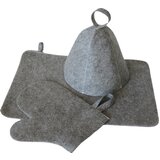 INF Komplet za savnanje iz filca, kapa+rokavica+podloga Grey, (21544013) Cene