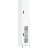  The Living Store Visoka omara visok sijaj bela 34,5x34x180 cm inženirski les - Visoka Omara, (21441928) | Shoptok.si
