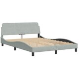  Krevet s madracem Dover svjetlosivi 120 x 200 cm baršunasti | shoptok.hr