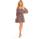 Numoco 292-3 MARINA flimsy dress with a neckline - Moroccan pattern | shoptok.hr