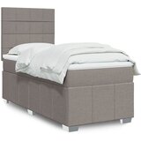  Krevet s oprugama i madracem smeđesivi 100 x 200 cm od tkanine | shoptok.hr