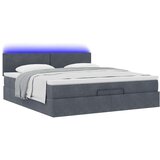 vidaXL Okvir kreveta s madracima tamnosivi 200x200cm baršunasti | shoptok.hr