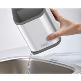 Joseph Joseph Odcejalnik posode za pribor iz nerjavečega jekla v sijajno srebrni barvi 11x11,5 cm Duo Steel – | Shoptok.si