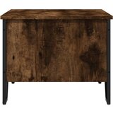 vidaXL Klubska mizica dimljeni hrast 100x51x40 cm inženirski les | Shoptok.si