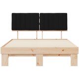  Krevetni okvir s tapiciranim uzglavljem Crna 140 x 190 cm | shoptok.hr