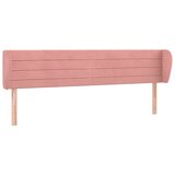  Uzglavlje s ušima ružičasto 203x23x78/88 cm baršunasto | shoptok.hr