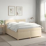  Boxspring krevet s madracem Krem 160 x 200 cm Tkanina | shoptok.hr
