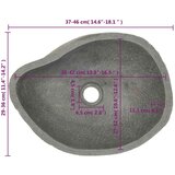  Umivaonik od riječnog kamena ovalni (37 - 46) x (29 - 36) cm | shoptok.hr