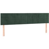 Maison Chic Posteljno vzglavje - Vzglavna omarica 2 kosa temno zeleno 90x5x78/88 cm žamet, (22078260) | Shoptok.si