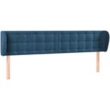  Vzglavje z ušesi temno modro 203x23x78/88 cm žamet, (20953763) | Shoptok.si