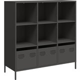 Maison Chic Visoka omara - Komoda - Predalnik črna 101,5x39x103,5 cm jeklo, (21716980) Cene
