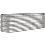  Povišena vrtna gredica od pocinčanog čelika 224x80x68 cm srebrna | Eponuda.com