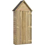 vidaXL Vrtna lopa za orodje vrati 69,5x32x178 cm impregnirana borovina | Shoptok.si