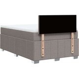 vidaXL Box spring postelja z vzmetnico taupe 120x190 cm blago, (21306094) | Shoptok.si