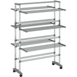  Stalak za sušenje rublja s kotačima 89x64x129 cm aluminijski | Eponuda.com