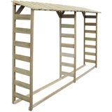 vidaXL Dvojna lopa za shranjevanje drv 300x44x176 cm borovina | Shoptok.si