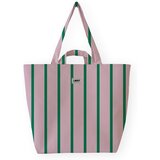 Lori Barcelona Nakupovalne torbe Fine Stripe - Green/Pink Rožnata Cene