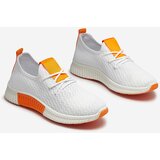 Resti White women's sports shoes with orange inserts Kedeti - Footwear | Shoptok.si
