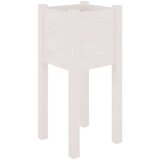 vidaXL vrtno cvetlično korito 2 kosa belo 31x31x70 cm trdna borovina | Shoptok.si