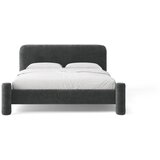 Micadoni Tamno sivi tapecirani bračni krevet s podnicom 160x200 cm Vera – | shoptok.hr