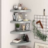 vidaXL Kotne police 4 kosi sive 35x35x3,8 cm MDF | Shoptok.si