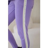 Kesi Women's cotton set with stripe and welts violet | Shoptok.si