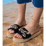 D/CEO Black espadrille slides with a bow Kartis | Shoptok.si