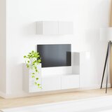  Set TV komoda 4 pcs Visoki sjaj bijela Konstruirano drvo | Eponuda.com