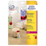 Avery Zweckform Odstranljive neon rdeče etikete 210 x 297 mm | Shoptok.si